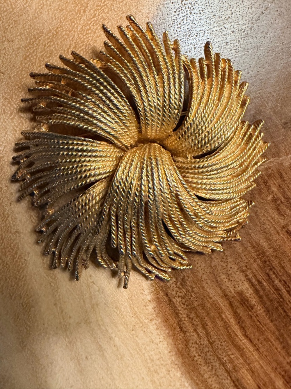 Vintage Monet Cordelia Signature Gold Tone Brooch